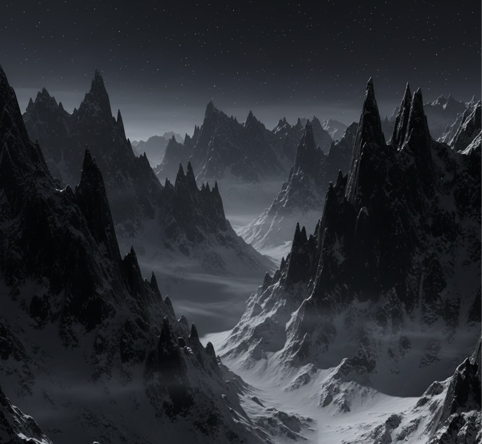 The Atrana Mountains in the Ralar Region of the Dark Side.